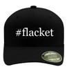 #Flacket - Hashtag Men's Flexfit Baseball Hat Cap, Black, Large/X-Large
