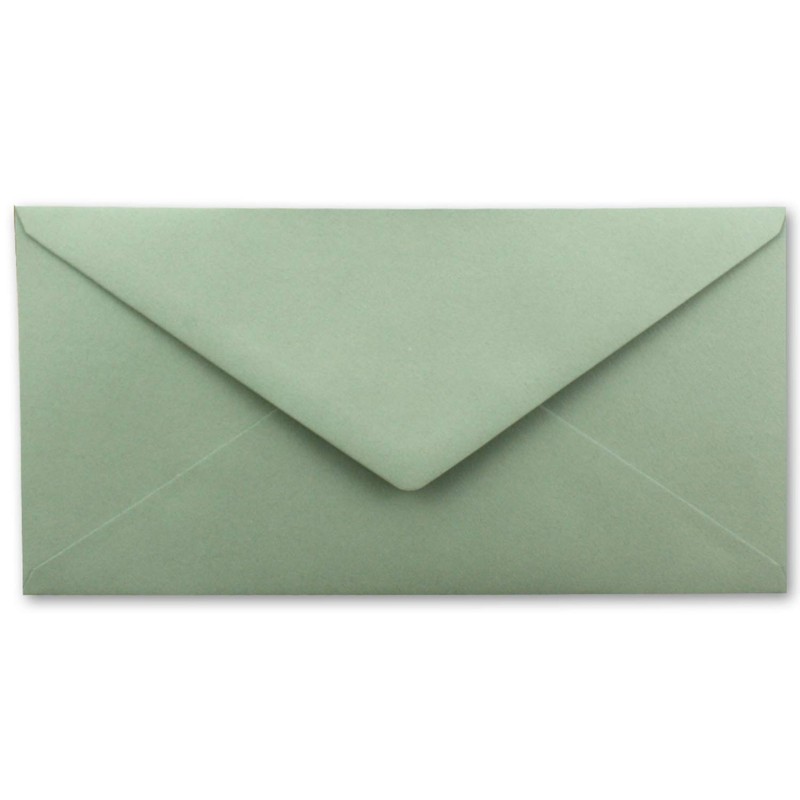 50 envelopes DIN long - Eucalyptus (green) with gold metallic