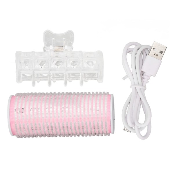 Electric Hair Roller, Electric Heated Curler, Fashionable Smart DIY Curler with Clip for Curly Pony Hair Inside the Button