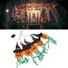Pumpkin String Lights Clear Pattern Spooky Ambience Battery Powered LED