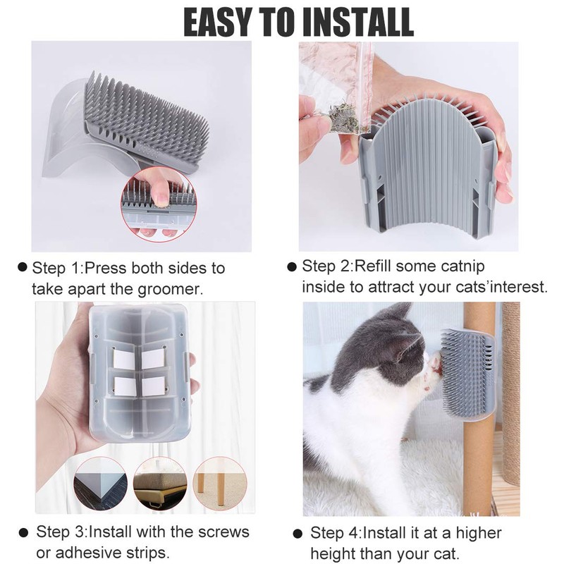 4 Pack Cat Corner Face Scratcher Cat Self Groomer Wall