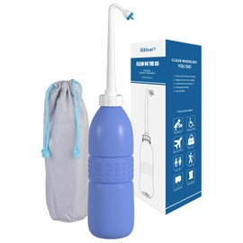 Hibbent Portable Bidet Sprayer and Travel Bidet with Hand Held Bidet Bottle for Personal Cleansing Use Extended Nozzle - Personal Hygiene Care Toilet Bidet Shower/Bathroom Bidet Spray -21.8oz(620ml)