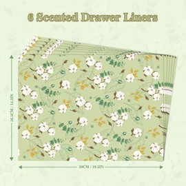 SCENTORINI Cotton Scented Drawer Liners, Scented Paper Liners for Wardrobe, Bedroom, Closet, Shoe Cupboard 6 Sheets