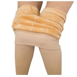 Kwatieh Fabric Black Opaque Green Tights Thermal Tights Girls 164 Fleece Lined Tights Large Size Leggings Women's Warm Winter Warm Fleece Leggings Women, beige