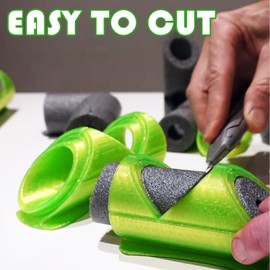 3-Piece Foam Pipe Cutter Kit | Insulation Cutting Fixture Tool for 15mm, 22mm, 28mm Pipe Insulation | Green (Homes, Industries, Commercial)