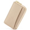 Honey&blue Women's Card Case, Genuine Leather, YKK Zipper, Skimming, Coin