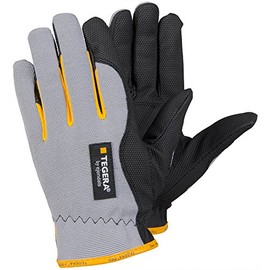 Ejendals Tegera 9124-10 Gloves Synthetic Leather Size 10 Grey / Black / Yellow