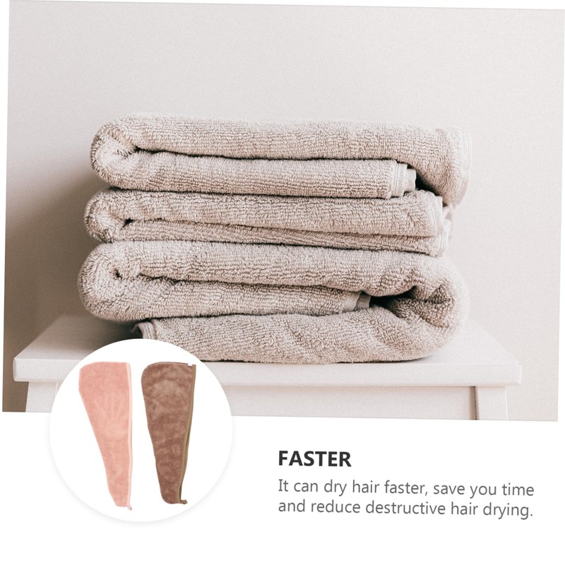 SAFIGLE 2pcs Microfiber Hair Drying Caps Fast Drying Towel Wraps