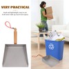 Tofficu Stainless Steel Dustpan with Wood Handle - Metal Dust