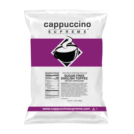 Cappuccino Supreme 1.2 lb bag Sugar Free English Toffee Instant Cappuccino Mix