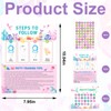 Threetols 10pcs Potty Training Stickers Chart, Cute Mermaid Theme Toilet