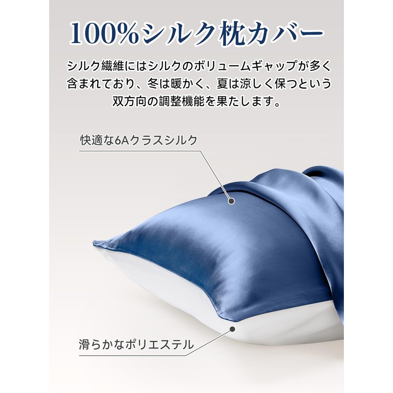 Warmstar 100% Silk Pillowcase, Large, 50x70, 22 Momme, 6A Class