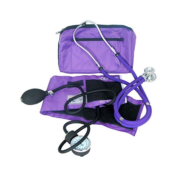 Dixie EMS Blood Pressure and Sprague Stethoscope Kit - Purple