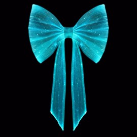 Lumisonata Light up Hair Accessories 7 Colors LED Hair Bow with Veil Rave Hair Clips Glow Hair Barrettes for Wedding