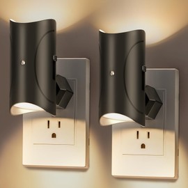 GOEBLESON LED Night Lights Plug in, Modern Dimmable Nightlights Plug into Wall, Dusk to Dawn Sensor, 3000K Soft Light, 0-100LM, Small Lights for Bathroom, Hallway, Bedroom, Stairway, 2 Pack B01NLP205