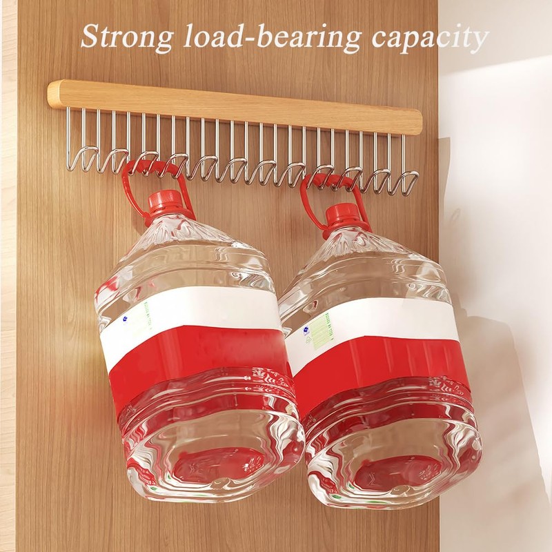 2 Pack Pull Out Belt Hanger for Closet, Wooden Tank
