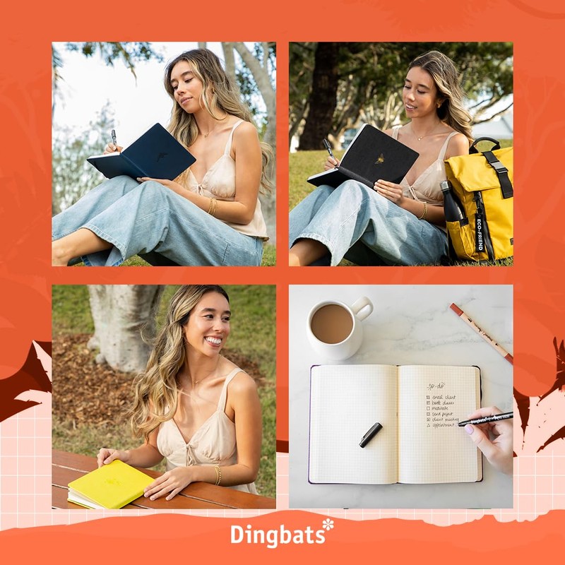 Dingbats Wildlife A5 Hardcover Notebook - PU Leather, Orange Tiger