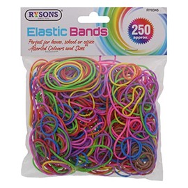 RYSONS ELASTIC BANDS ASSORTED SIZES 250 PC