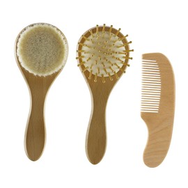 OHPHCALL Cradle Cap Comb Hair Brush Set Massage Brush Toddler Accessories Gentle on Baby's Skin