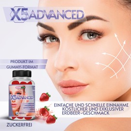 Wirksame Anti-Falten-Behandlung | Hydrolysiertes Kollagen und Hyaluronsäure | Straffe, jugendliche, mit Feuchtigkeit versorgte Haut | Beseitigt Falten und Mimikfalten | Regenerierend und aufbauend