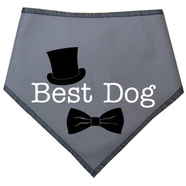 Spoilt Rotten Pets Best Dog Grey Dog Bandana - Wedding Groom & Best Man Suit For Dogs (S2 Small Dogs Terrier, Shih-Tzu & Cockers)