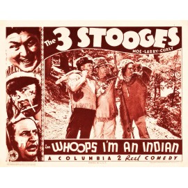 The Three Stooges in Whoops, I'm an Indian! Lobby Card Replica 14 x 11" Photo