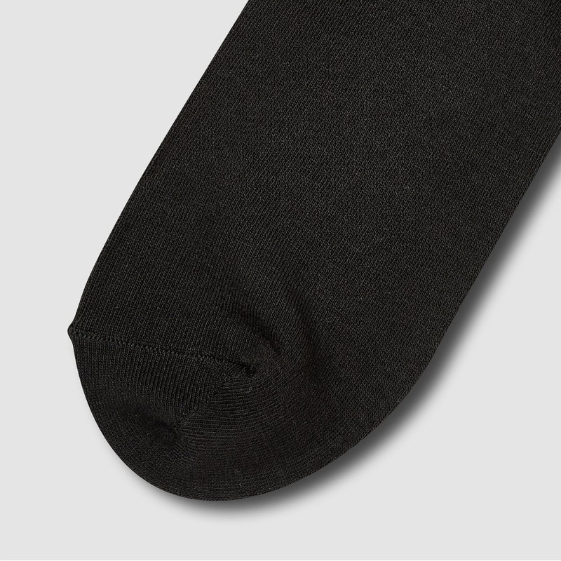 JAJU [JAJU] Women's Modal Rolled Top Long Socks 3-Pack_Black