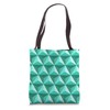 Green Geometric Triangles Shadow Tote Bag