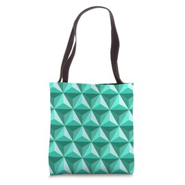 Green Geometric Triangles Shadow Tote Bag