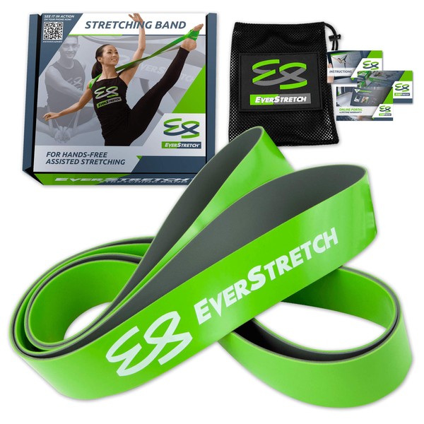EverStretch Ballet Stretch Band: Premium 2-Layer Dance Stretch Band for Hands Free Flexibility Training. Ballet Band Stretching Equipment for Dance, Cheer and Gymnastics.