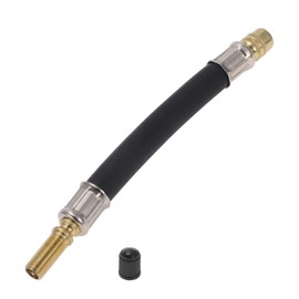 Hihaha Tire Inflator Extension Tube Air Pump Extend Hose Adapter Tire Valve for Car Motorcycle Bicycle Durable Rubber 5.51inch M8x0.8 7mm ID Black