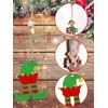 LOPOTIN Wooden Christmas Decorations,24PCS Christmas Elf&Clown Xmas Tree Hanging Ornaments