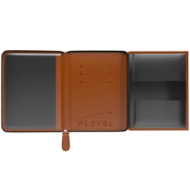 Flevel V2 Pilot document holder, Pilot wallet, Real Leather. RFID-Blocking, Travel Wallet, Stylish Travel Companion for Aviation Professionals (Classic, Brown)