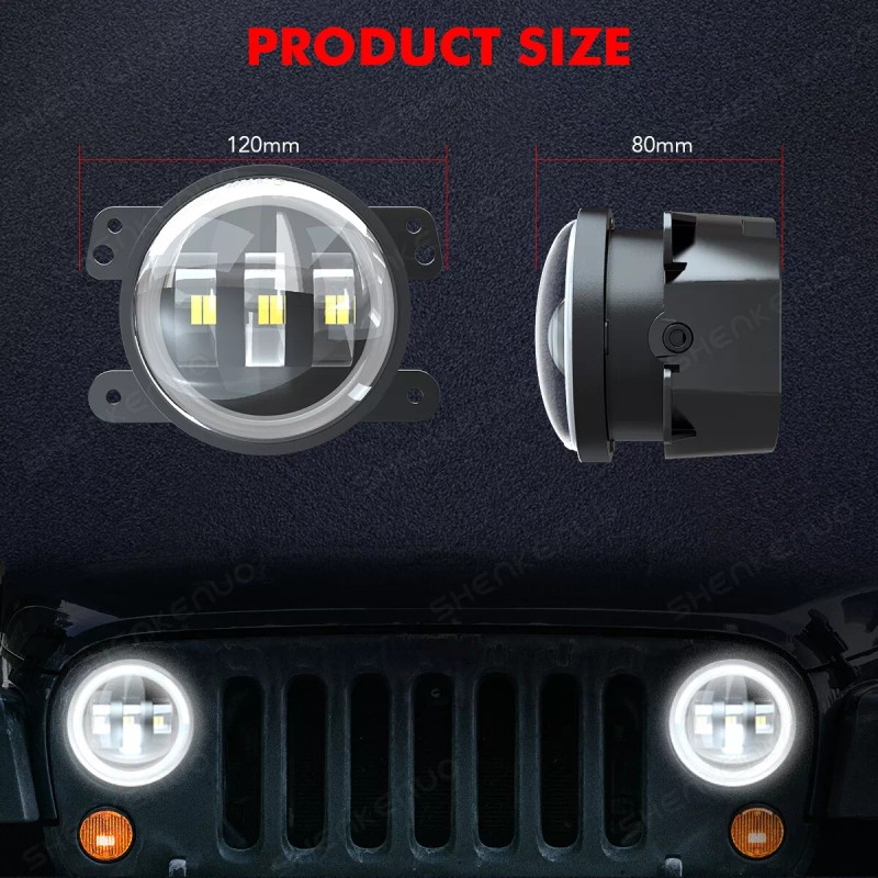 SHENKENUO For 1994-2001 Dodge RAM 1500 2500 3500 4" LED