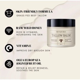 frandora Whipped Beef Tallow Balm 100% Grass Fed 2oz