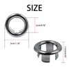 Pack of 4 Sink Overflow Ring, Universal Sink Overflow Cover,