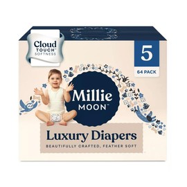 Millie Moon Luxury Diapers, Size 5, 64 Count