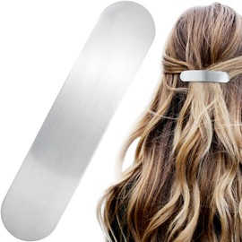 HINZIC 3inch Silver Hair Barrette Metal Large Hair Clip Vintage French Wedding Prom Hair Accessories for Women Long Thick Hair