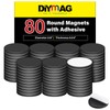 DIYMAG 0.8" x 0.04" 80 Pack Magnetic Dot with Adhesive