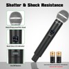 happymusic Professional UHF 2 Channel Wireless Microphone System, Cordless Handheld