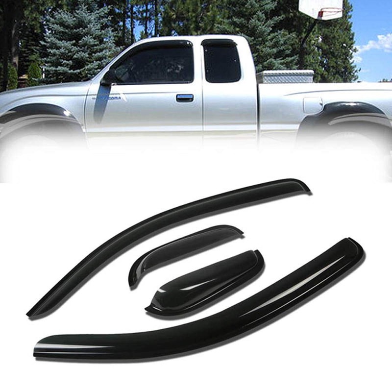 Deebior TY4P07 Side Window Wind Deflector,4pcs Outside Mount Tape-On Nice