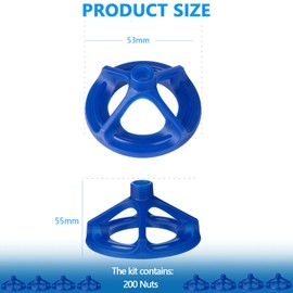 Deuvuo Tile Leveling System 200 Nuts,Tile Installation Tool for Stones and Floors