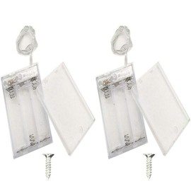 3X AA Battery Holder with Switch, 4.5V Battery Holder with Switch, 3X 1.5V AA for LED String Light DIY,3 Slots in Parallel Black Plastic Batteries Case with Pin