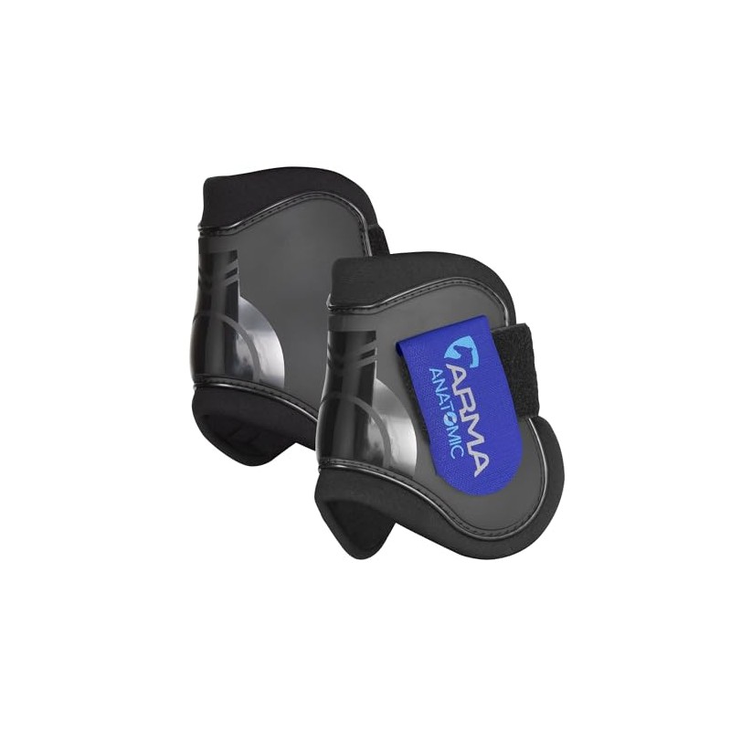 Shires Arma Fetlock Boots - Black/Royal Blue: Cob/Full