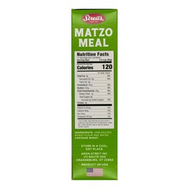 Streit's Matzo Meal - Perfect Breadcrumb Substitute, Sodium Free, Fat Free, Non-GMO, Vegan, Dairy-Free, Kosher Certified, Family Owned (12oz, Pack of 3)
