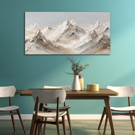 Grey Mountain Canvas Art Minimalist Wall Art Large Abstract Wall Decor Painting Nature Artwork for Living Room Bedroom Dining Room Office 29" x 59"