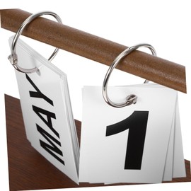 Operitacx Wooden Flip Calendar Retro Decor Desktop Decoration Reusable Table Calendar Desk Calendar Decor Desk Calendar for Home Desk Accessories Decorative Desk Calendar Coffee Iron
