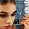 Duo Eyebrow Brush Set: Angled Eyebrow Brush & Spoolie, Eyelash