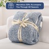 NEXHOME PRO Soft Blankets Blue, Cozy Throw Blanket for Couch,