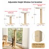 Cat Scratching Post with Large Window Perch, 47-Inch Tall Sisal